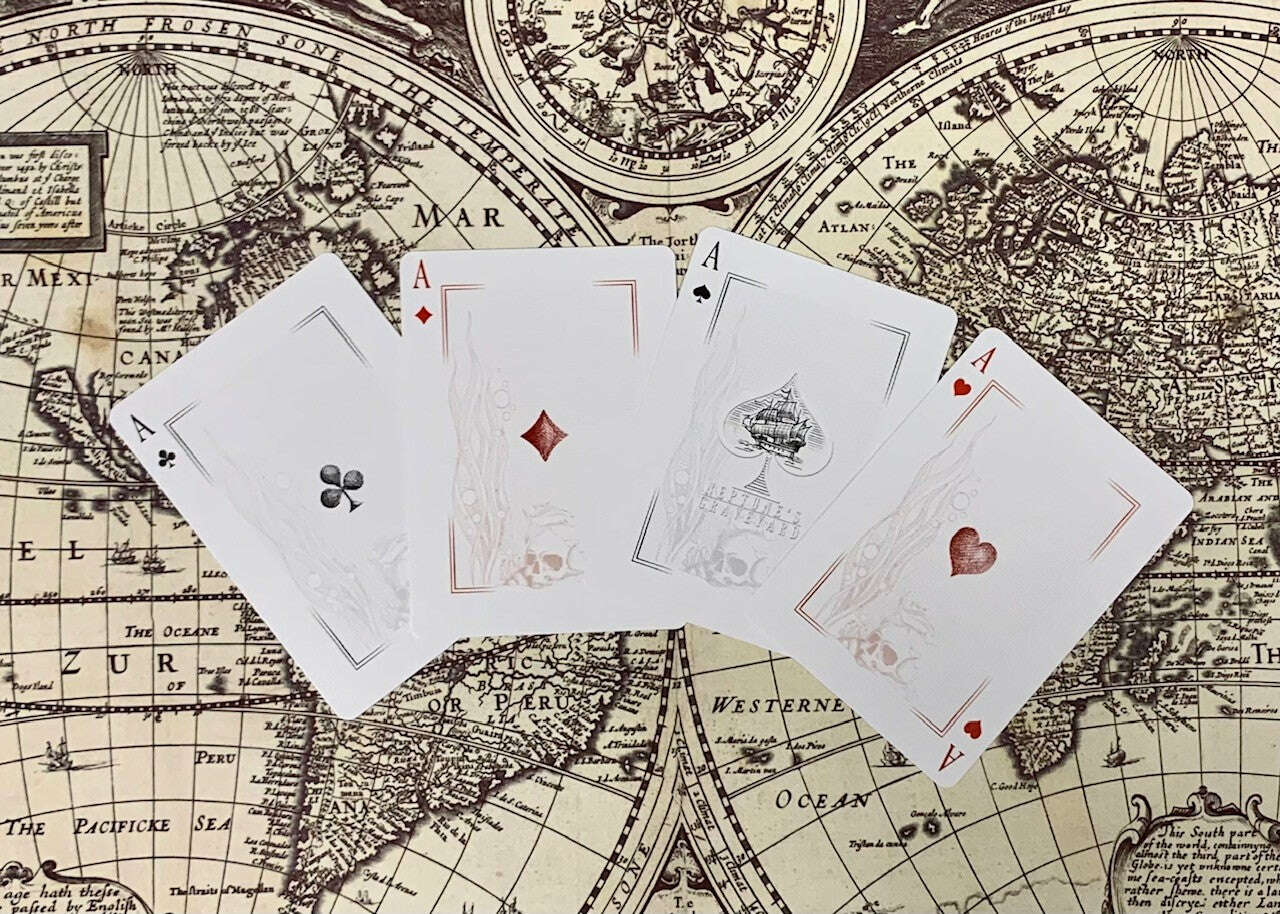 PlayingCardDecks.com-Neptune's Graveyard Gilded Bicycle Playing Cards