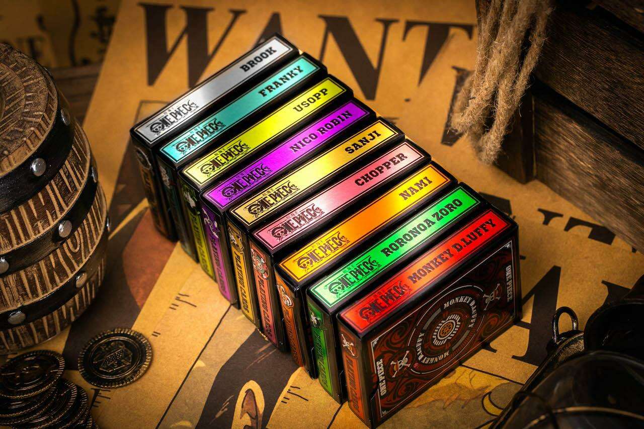 PlayingCardDecks.com-One Piece Playing Cards Limited Foiled Tuck Box 9 Deck Set