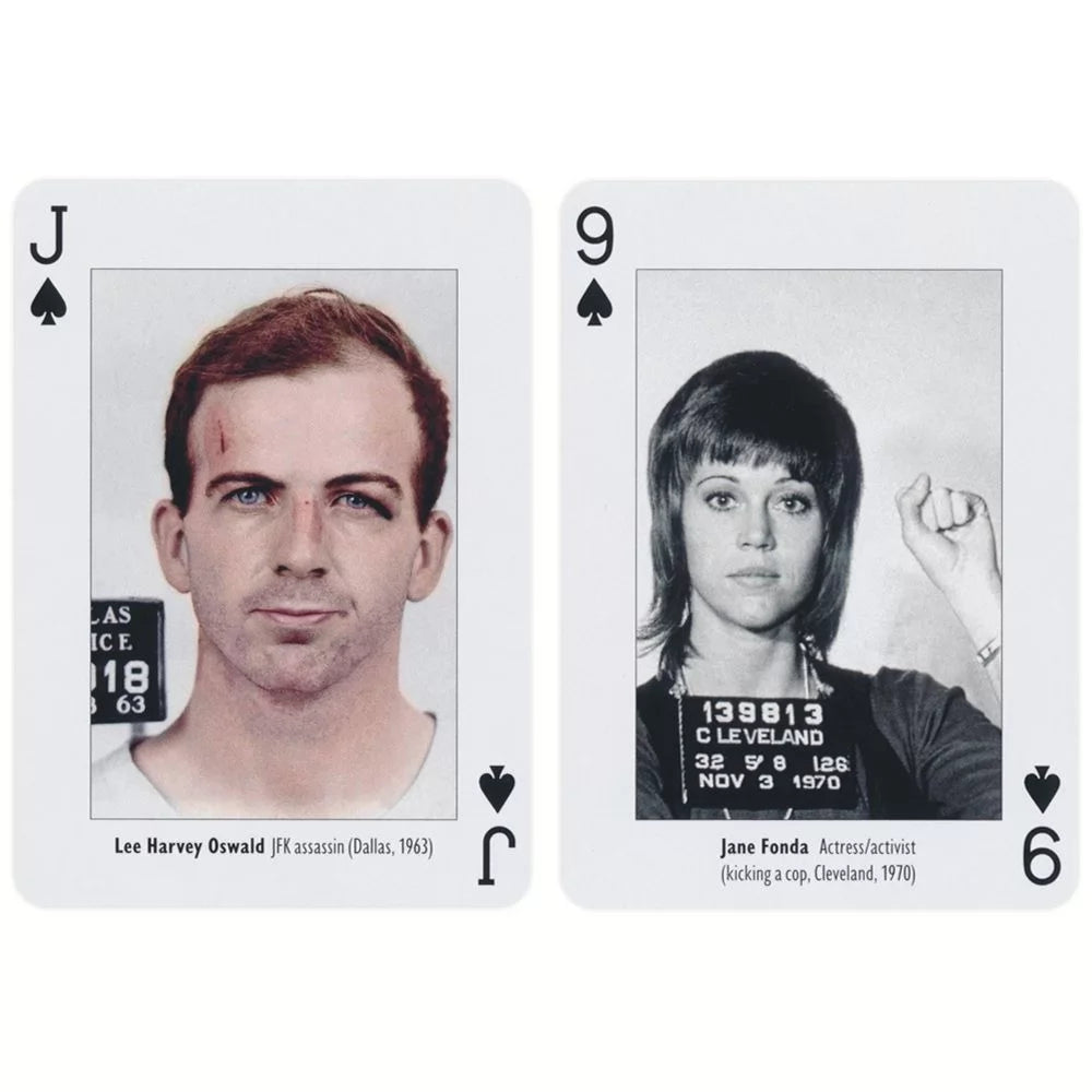 Mugshots Playing Cards by Piatnik - Deal with the Infamous and the Iconic