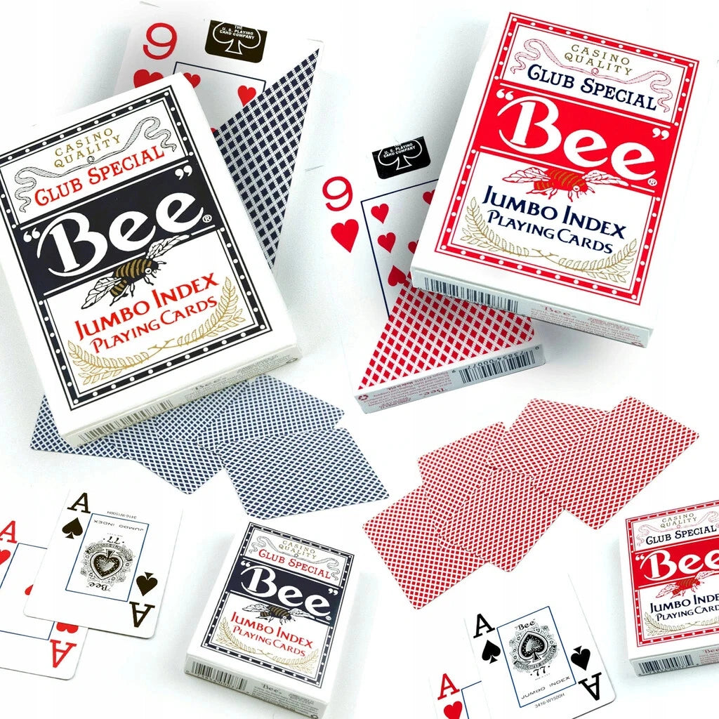 'Bee' Jumbo Index Playing Cards - Casino Quality 2 Deck Set