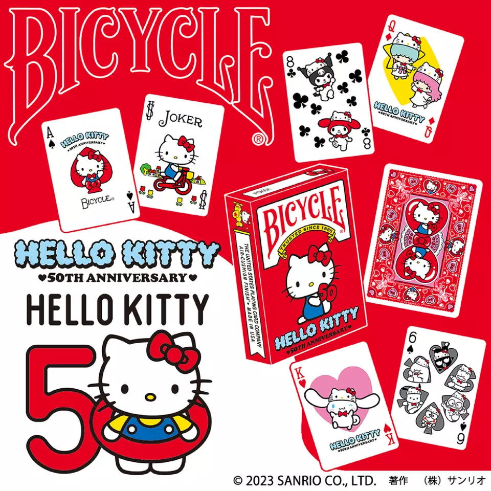 Bicycle Hello Kitty 50th Anniversary Playing Cards