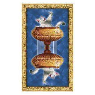 PlayingCardDecks.com-White Cats Mini Tarot Deck - 78 Cards & Instruction Booklet