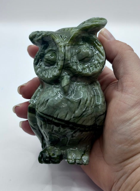 Green Jasper Owl