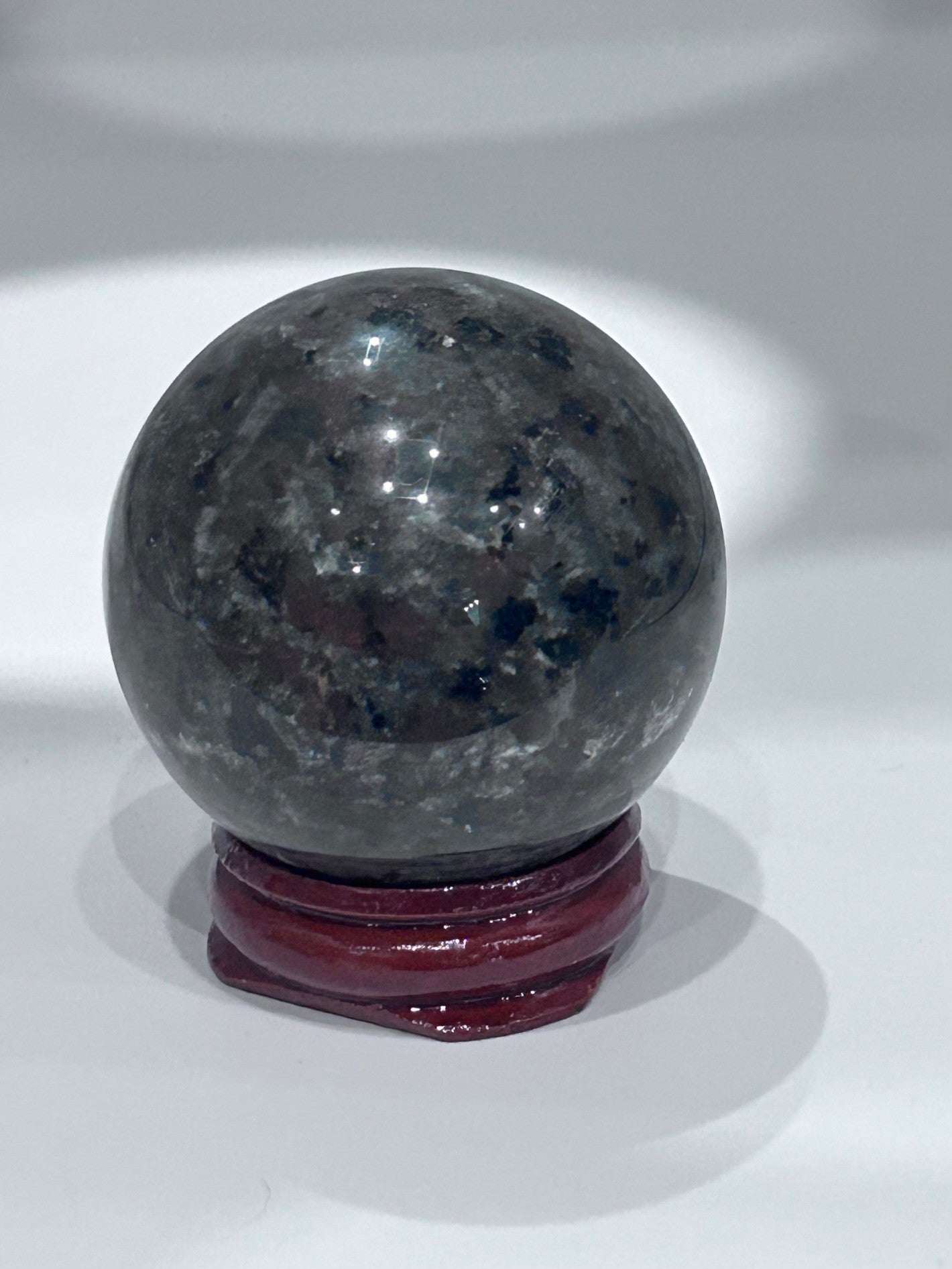 Yooperlite (Syenite with Sodalite) Sphere w/Stand