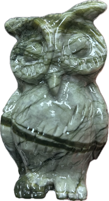 Green Jasper Owl