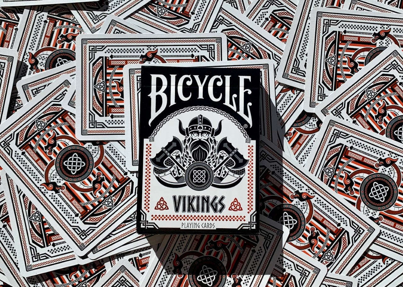 PlayingCardDecks.com-Vikings Gilded Bicycle Playing Cards