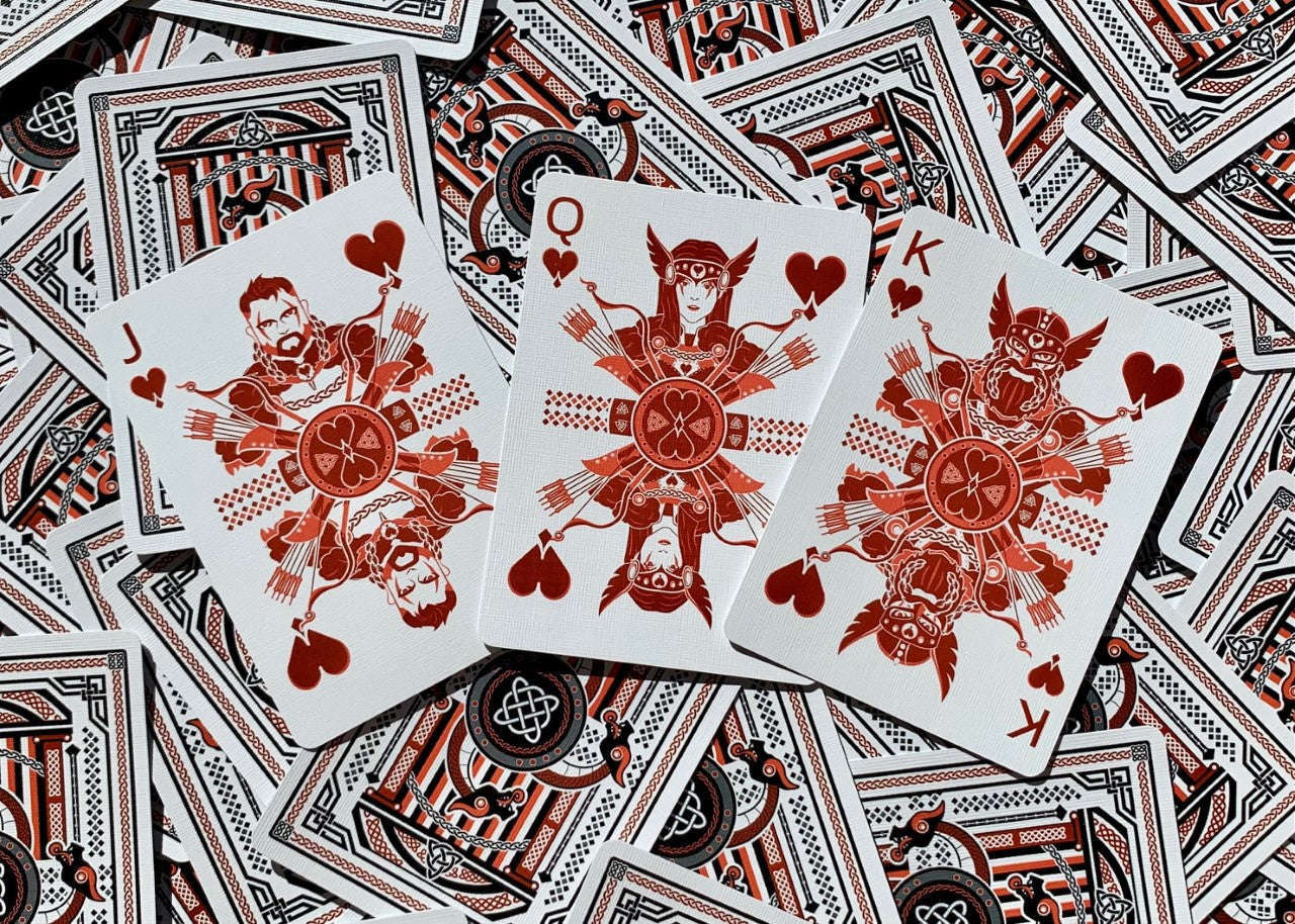 PlayingCardDecks.com-Vikings Gilded Bicycle Playing Cards