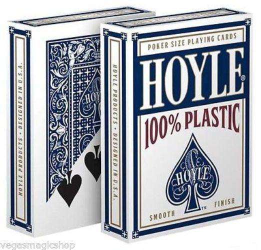 PlayingCardDecks.com-Hoyle 100% Plastic Blue & Red Deck Set Playing Cards
