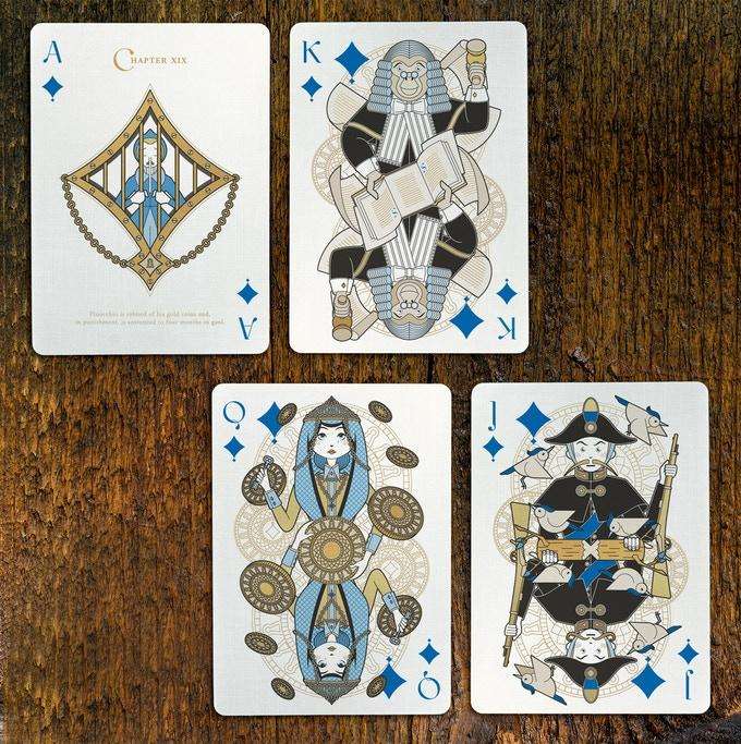 PlayingCardDecks.com-Pinocchio Sapphire Blue Playing Cards USPCC