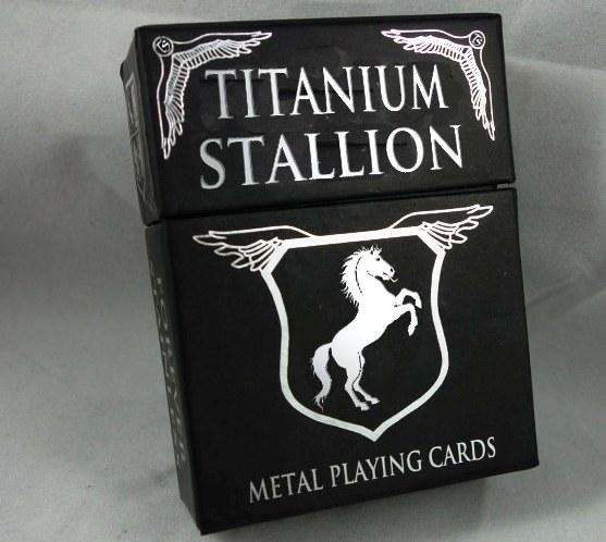 Titanium Stallion Metal Playing Cards