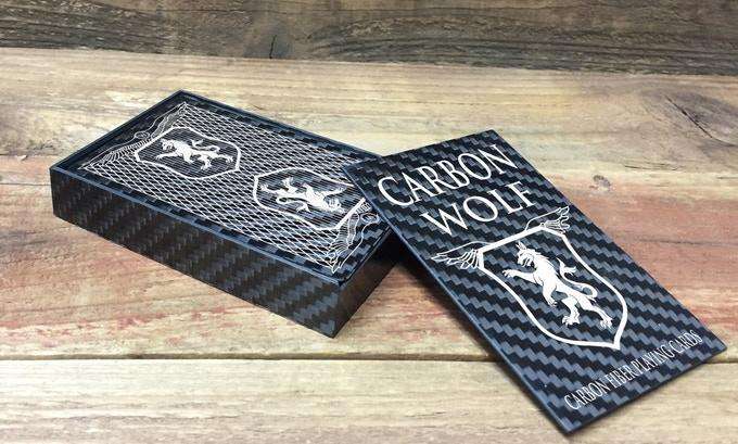 PlayingCardDecks.com-Carbon Fiber Wolf Playing Cards