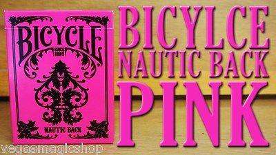 PlayingCardDecks.com-Nautic Pink Back Bicycle Playing Cards Deck