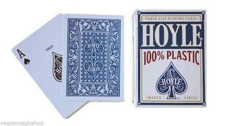 PlayingCardDecks.com-Hoyle 100% Plastic Blue & Red Deck Set Playing Cards