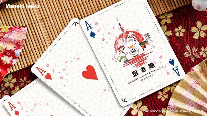 PlayingCardDecks.com-Maneki Neko Bicycle Playing Cards 2 Deck Set