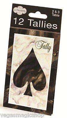 PlayingCardDecks.com-Black Spade Marble Bridge Tallies Scorecards