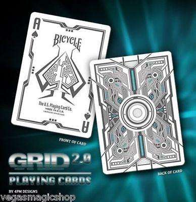 PlayingCardDecks.com-Grid 2.0 Original UV Glow Bicycle Playing Cards