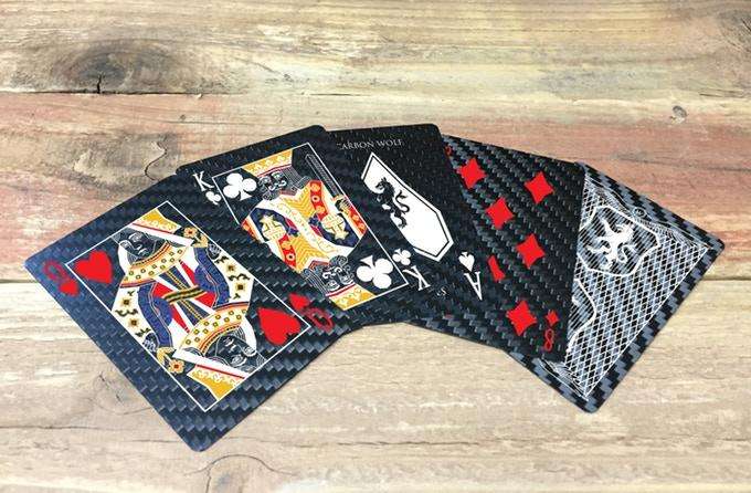 PlayingCardDecks.com-Carbon Fiber Wolf Playing Cards