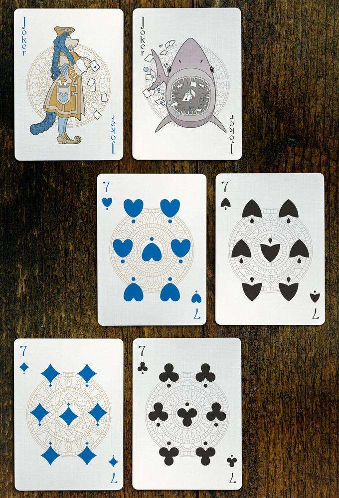 PlayingCardDecks.com-Pinocchio Sapphire Blue Playing Cards USPCC