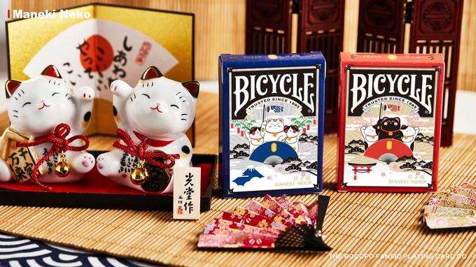 PlayingCardDecks.com-Maneki Neko Bicycle Playing Cards 2 Deck Set