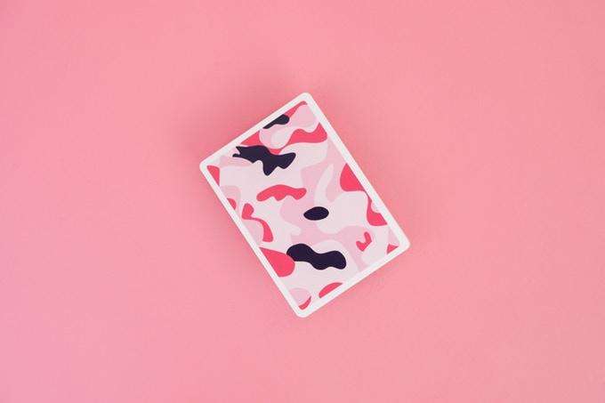 PlayingCardDecks.com-POP CAMO Pink Gilded Playing Cards USPCC