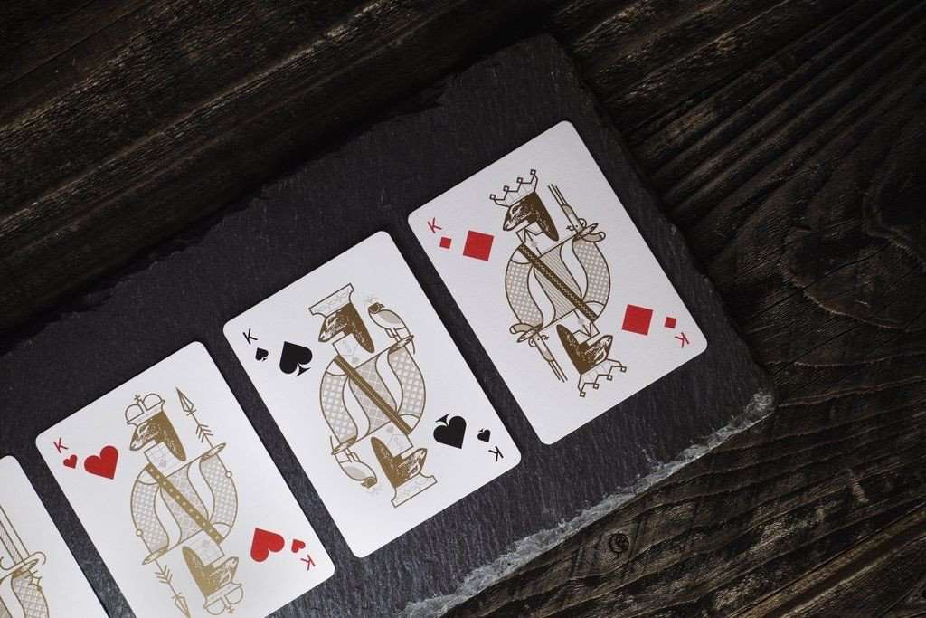 PlayingCardDecks.com-Rarebit Gold Playing Cards Deck USPCC theory11