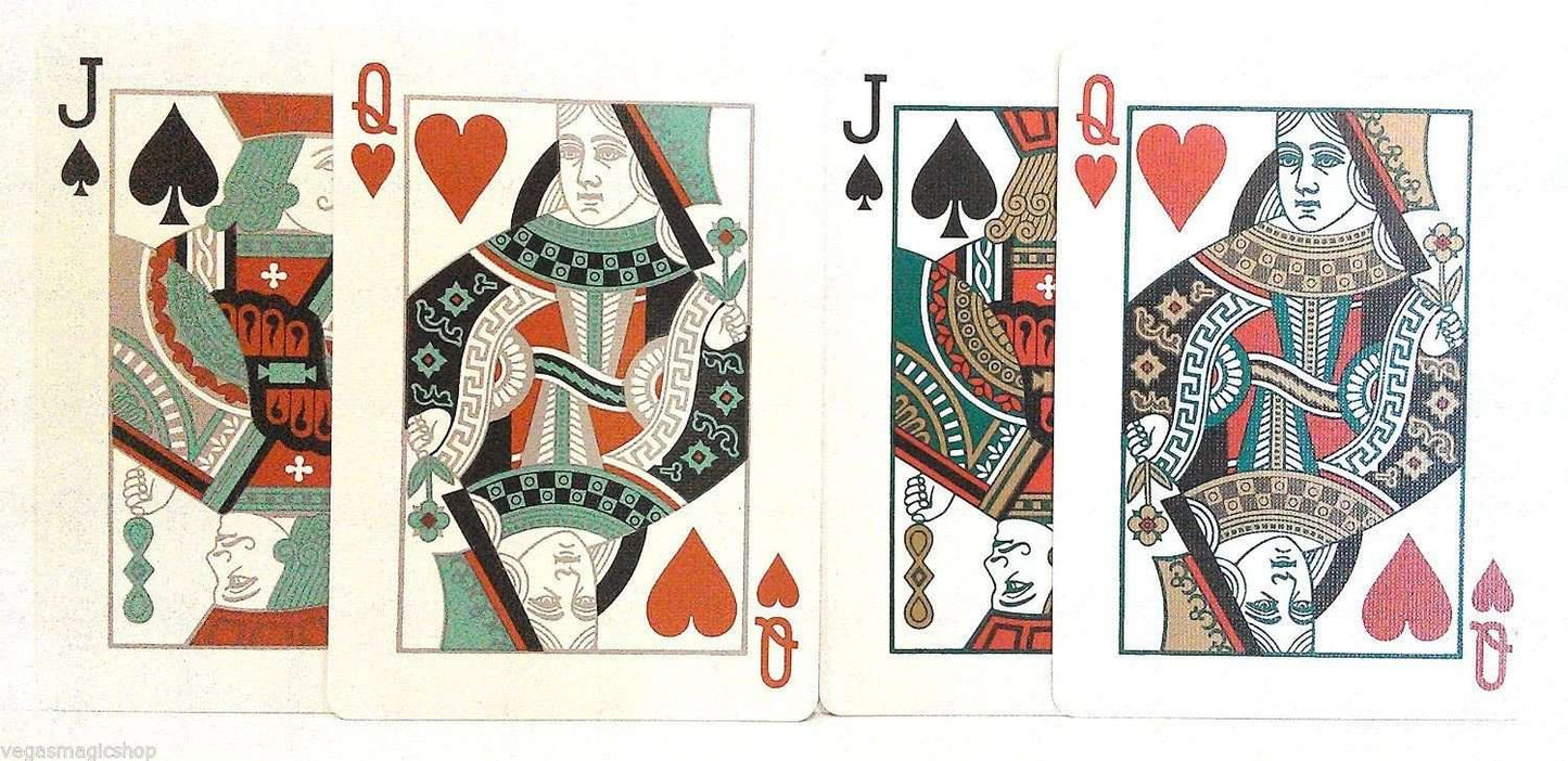 PlayingCardDecks.com-Fashion Teal & Dark Green 2 Deck Set Bicycle Playing Cards