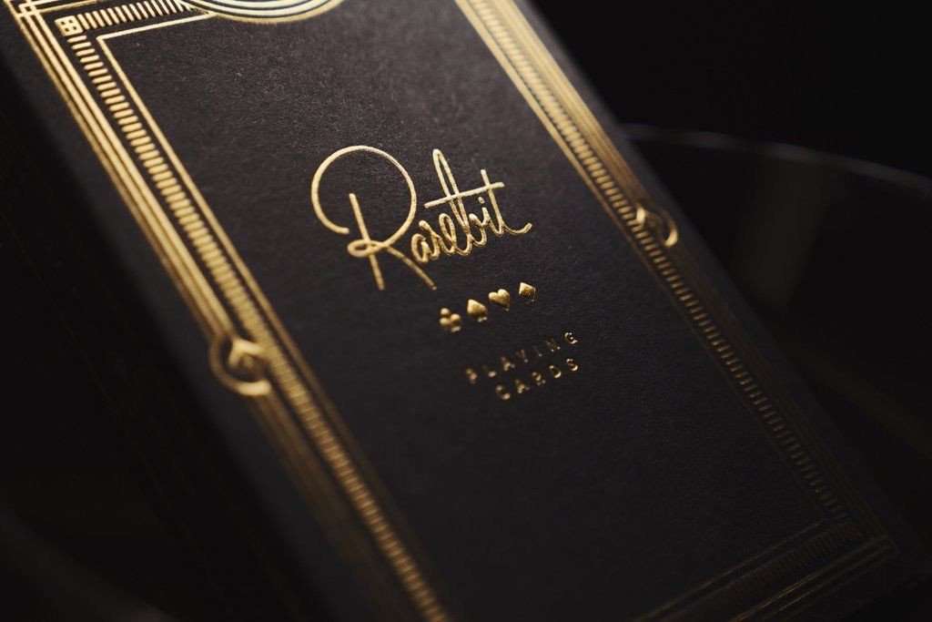 PlayingCardDecks.com-Rarebit Gold Playing Cards Deck USPCC theory11