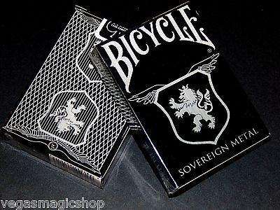 PlayingCardDecks.com-Sovereign Metal Copper & Stainless Steel 2 Deck Set Bicycle Playing Cards