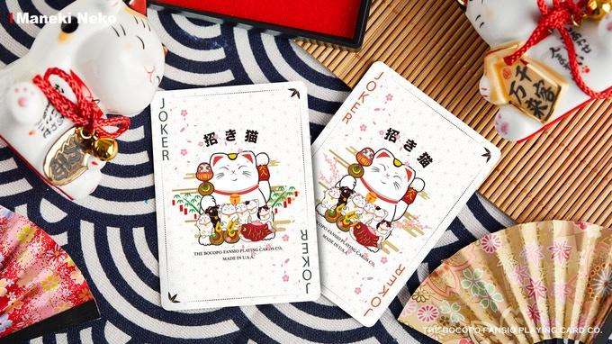 PlayingCardDecks.com-Maneki Neko Bicycle Playing Cards 2 Deck Set