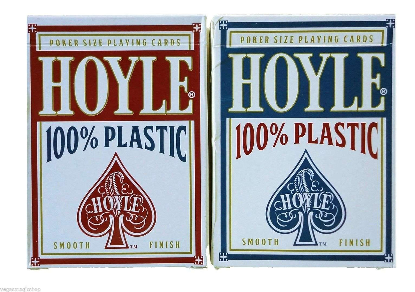 PlayingCardDecks.com-Hoyle 100% Plastic Blue & Red Deck Set Playing Cards