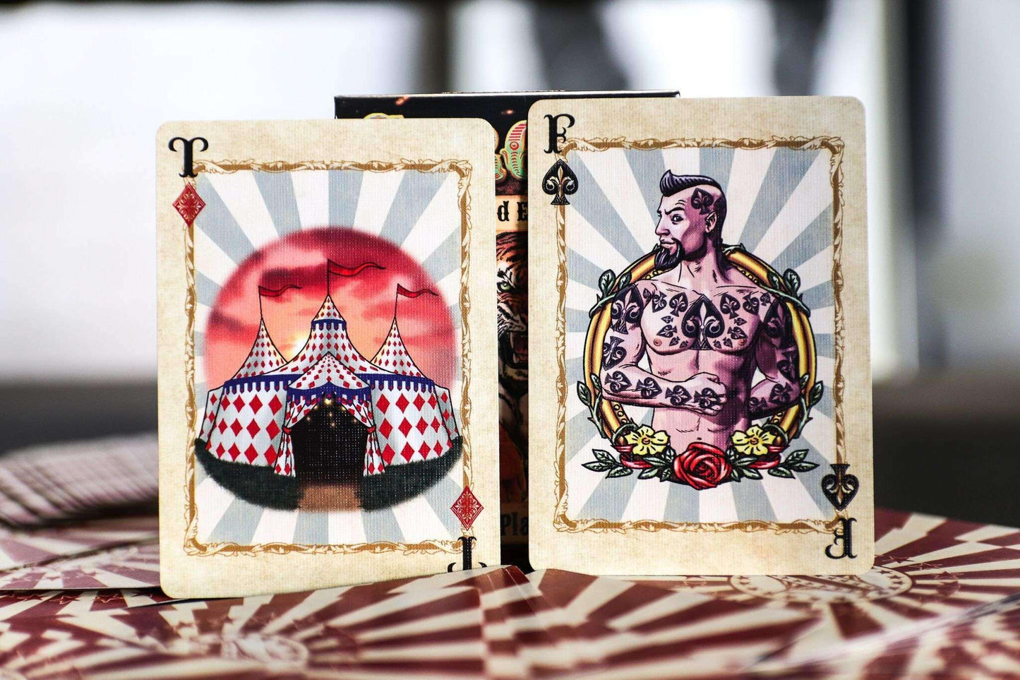 PlayingCardDecks.com-Circus Nostalgic Red Gilded Playing Cards USPCC