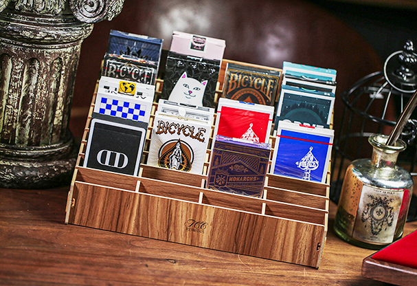PlayingCardDecks.com-40 Deck Wooden Playing Card Display
