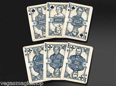 PlayingCardDecks.com-Civil War Red & Blue Deck Set Bicycle Playing Cards