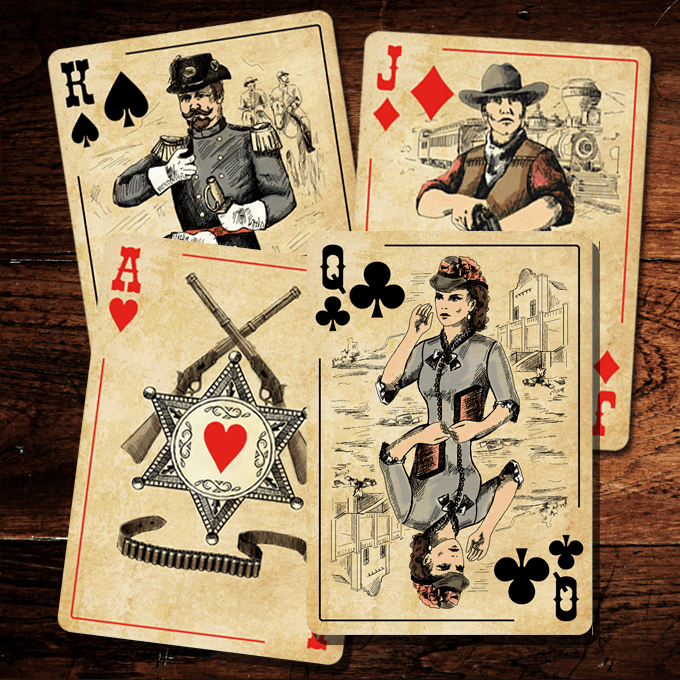 PlayingCardDecks.com-Wild West Playing Cards SPCC
