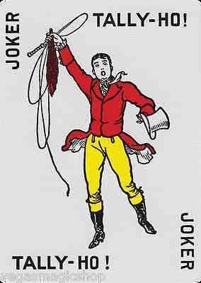 PlayingCardDecks.com-Tally-Ho Blue & Red Fan Back 2 Deck Set Playing Card