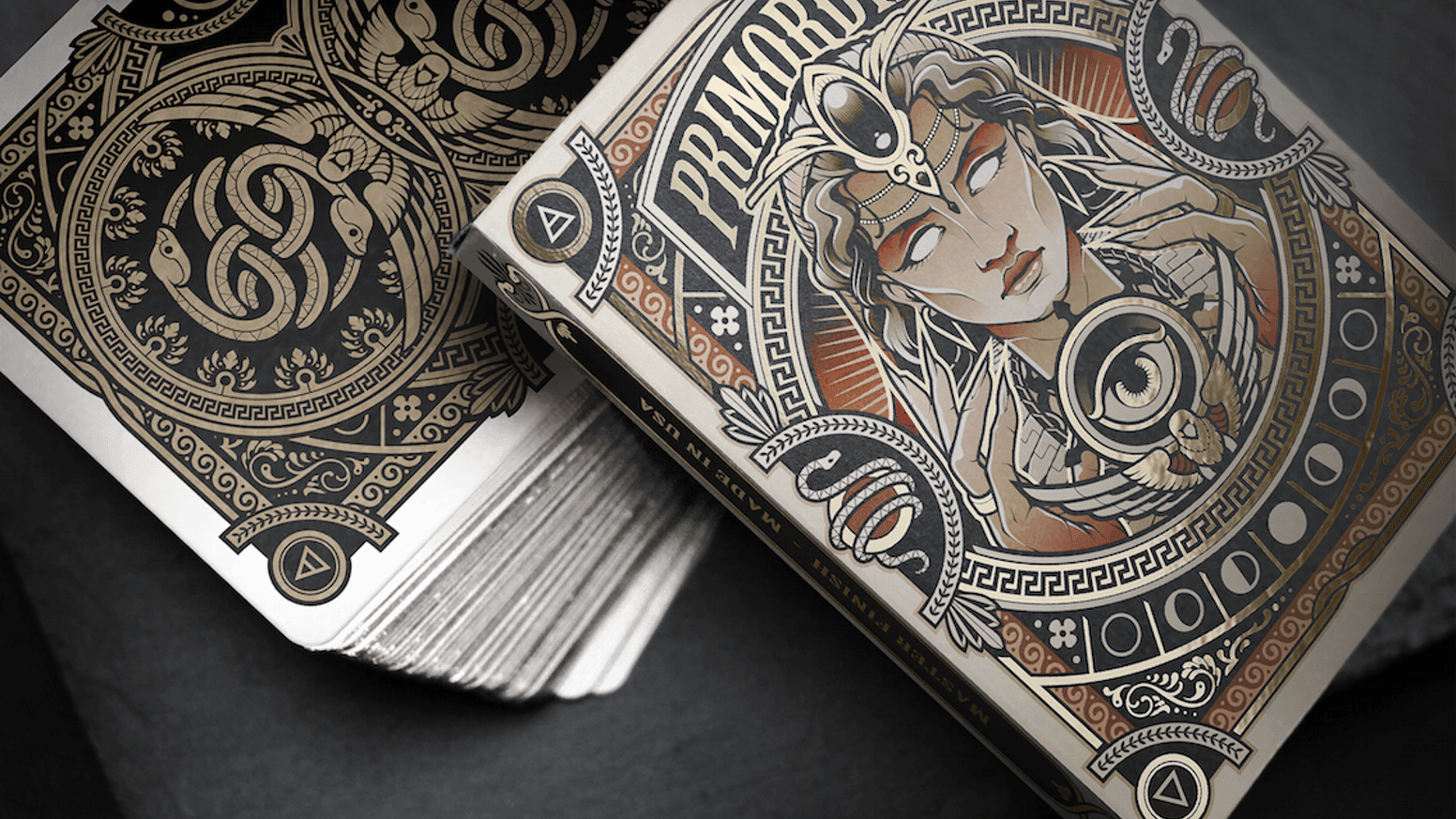 PlayingCardDecks.com-Primordial Gilded Playing Cards USPCC