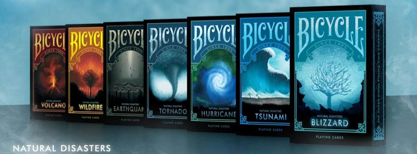 PlayingCardDecks.com-Natural Disaster Series Bicycle Playing Cards 7 Deck Set