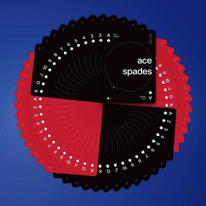 PlayingCardDecks.com-Grid v2 Typographic Playing Cards USPCC