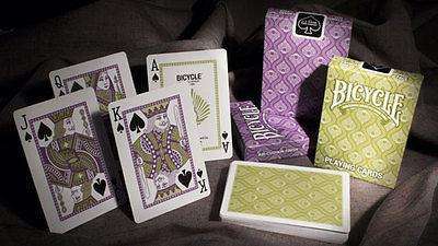 PlayingCardDecks.com-Peacock 2 Deck Set Green Purple Playing Cards