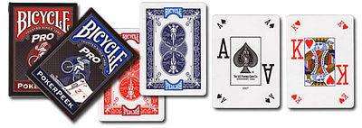 PlayingCardDecks.com-Pro Poker Peek Red & Blue 2 Deck Set Bicycle Playing Cards Poker Size
