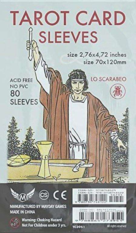 PlayingCardDecks.com-Tarot Protective Card Sleeves - 80 Count - Acid Free, No PVC - 70 x 120 mm