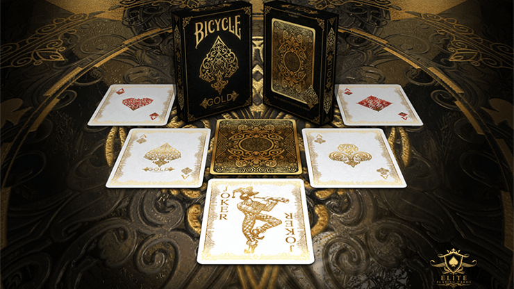 PlayingCardDecks.com-Gold Bicycle Playing Cards