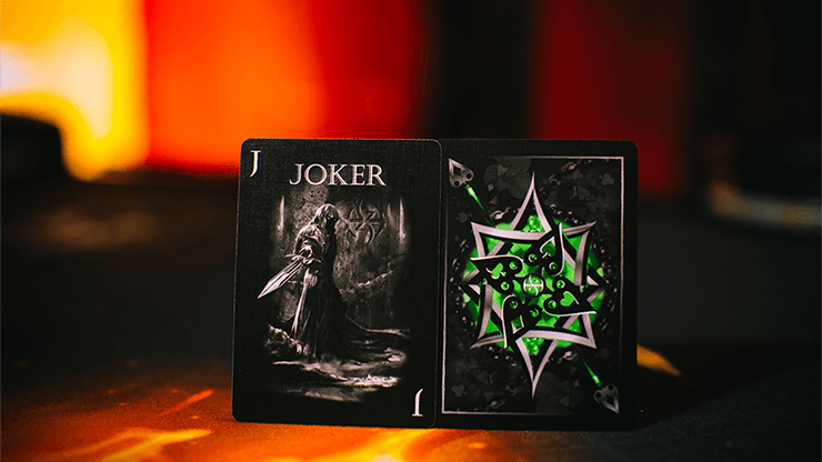 PlayingCardDecks.com-Blades Bloodspear Emerald Playing Cards USPCC