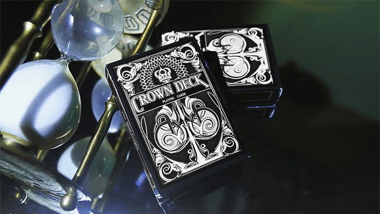 PlayingCardDecks.com-Crown Deck Black Playing Cards USPCC