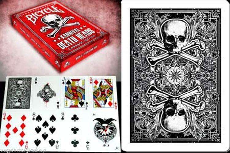 PlayingCardDecks.com-Karnival Death Heads Carnage Edition Bicycle Playing Cards Deck