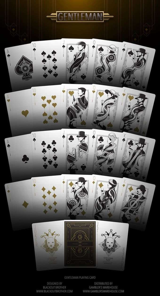 PlayingCardDecks.com-Gentleman White Bicycle Playing Cards