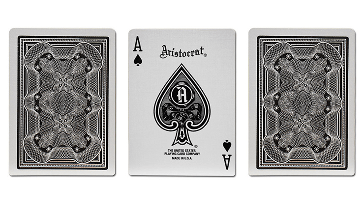 PlayingCardDecks.com-Aristocrat Black Playing Cards USPCC