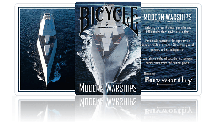 PlayingCardDecks.com-Modern Warships Bicycle Playing Cards