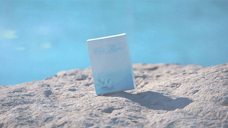 PlayingCardDecks.com-White Flower Playing Cards USPCC