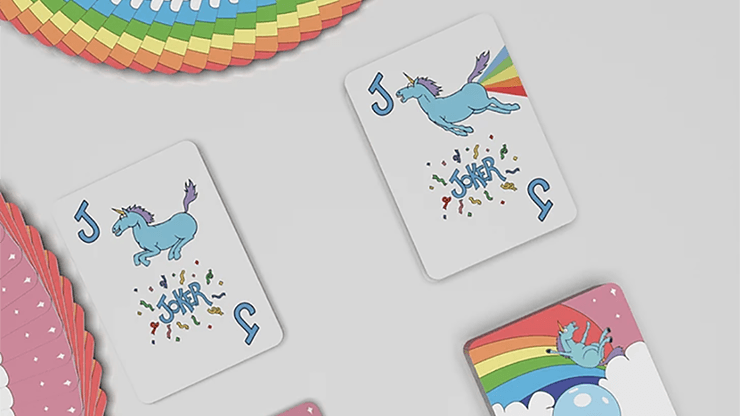 PlayingCardDecks.com-Rainbow Unicorn Fun Time! Playing Cards USPCC